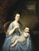 Charles Willson Peale Mrs David Forman and Child Sweden oil painting artist